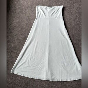 Club Monaco Soft Mint Green Strapless Midi Dress